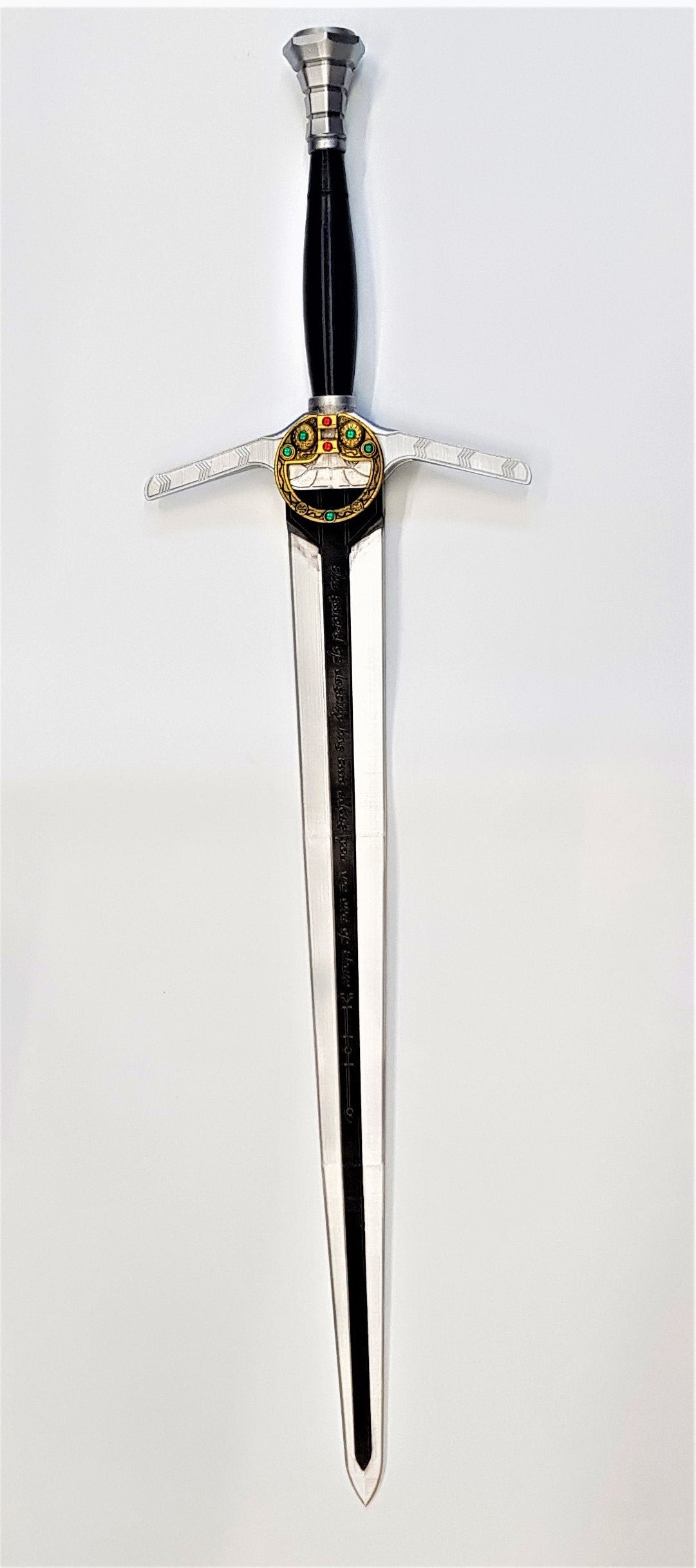 The Witcher Updated Steel Sword With Renfri's Brooch Add-on | Witcher Themed Display Plinth Available | Netflix | By Collins Creations 3D