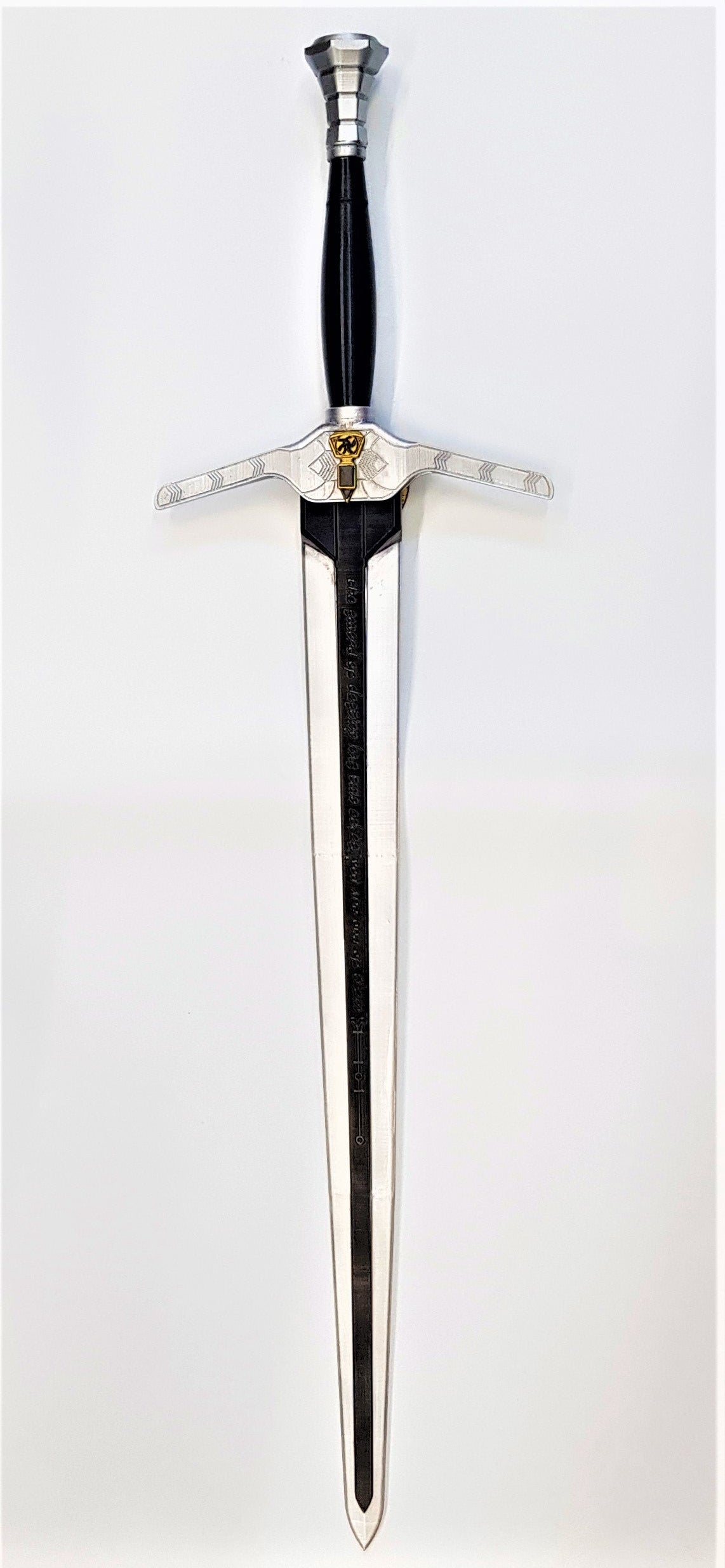 The Witcher Updated Steel Sword With Renfri's Brooch Add-on | Witcher Themed Display Plinth Available | Netflix | By Collins Creations 3D