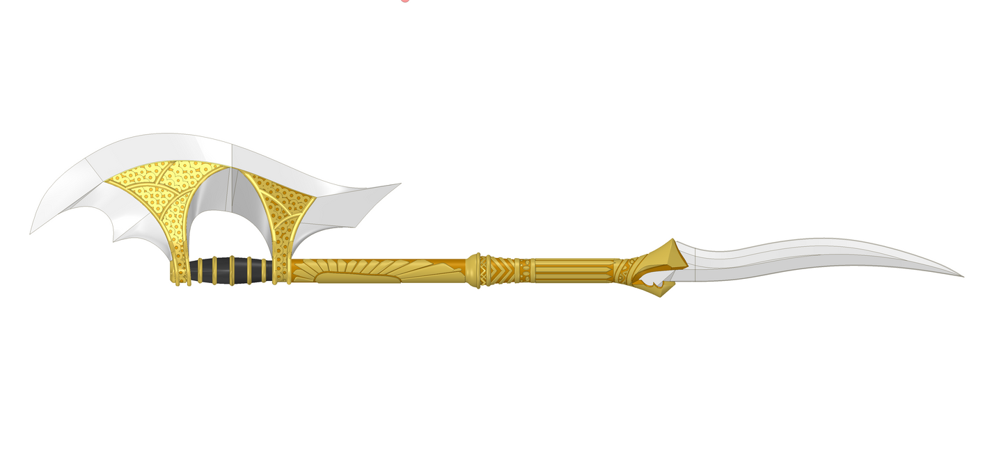 Buffy The Vampire Slayer Ancient Scythe / Axe | Thematic Wall Mount or Table Plinth Available | Cosplay prop. | By Collins Creations 3D