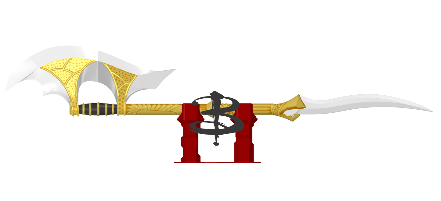 Buffy The Vampire Slayer Ancient Scythe / Axe | Thematic Wall Mount or Table Plinth Available | Cosplay prop. | By Collins Creations 3D