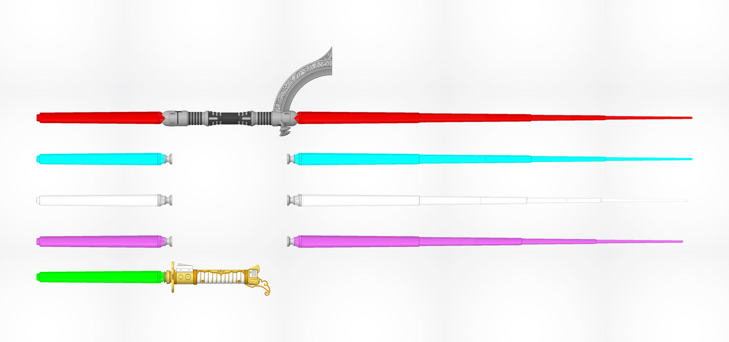 0.8 Meter Long Telescopic Lightsaber Blade With Emitter Attachment (Available in 3 Colours) | Education Pointing Aid | By Collins Creations 3D