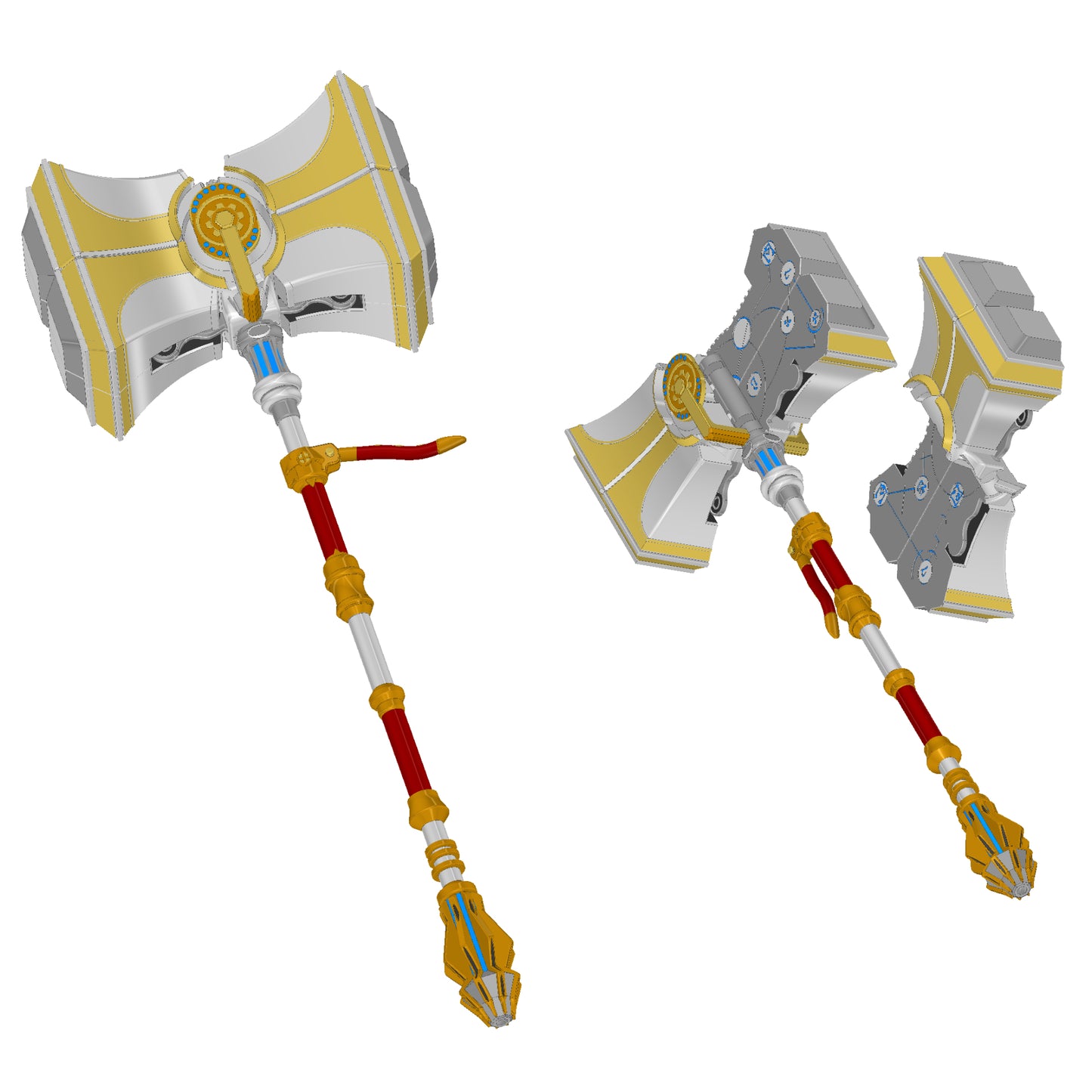 Jayce Hex tech War Hammer | 1:1 Scale | Dual Mode Function | Arcane Cosplay Prop | By Collins Creations 3D