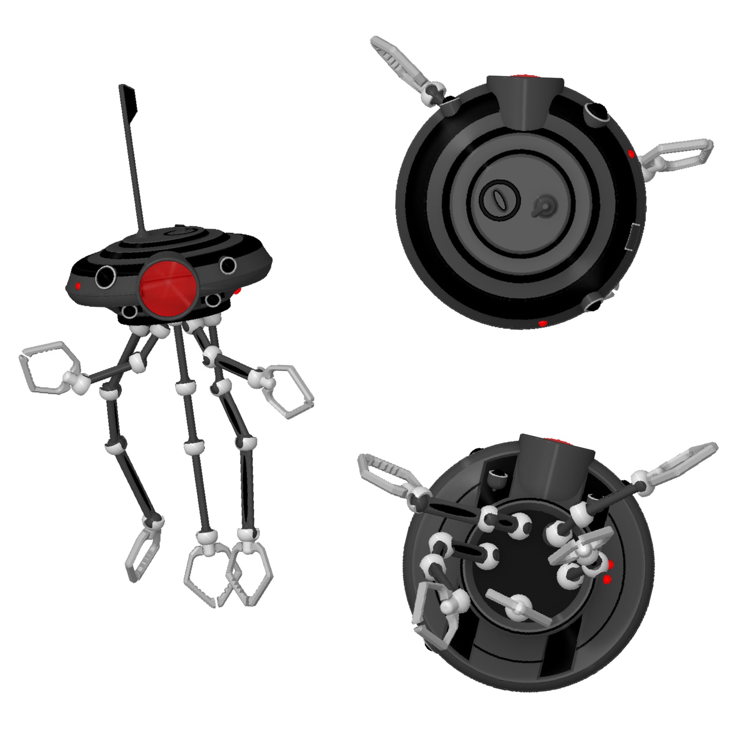 ID9 Seeker Drone | Inquisitor | Star Wars | Functional Ball and Socket / Magnetic Arms | By Collins Creations 3D