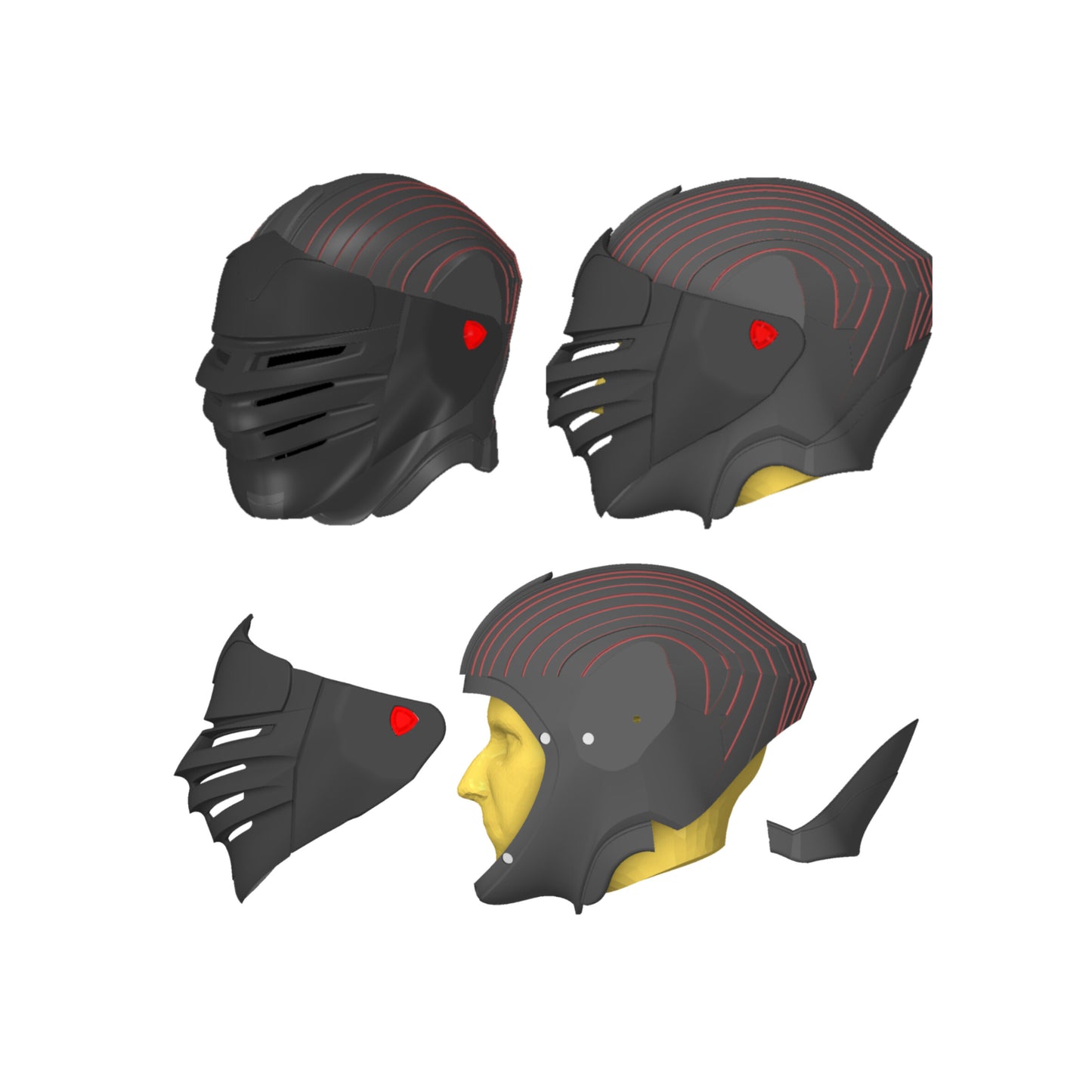 Marrok Helmet | Inquisitor Helmet | LED functionality Available | Ahsoka Cosplay prop | By Collins Creations 3D