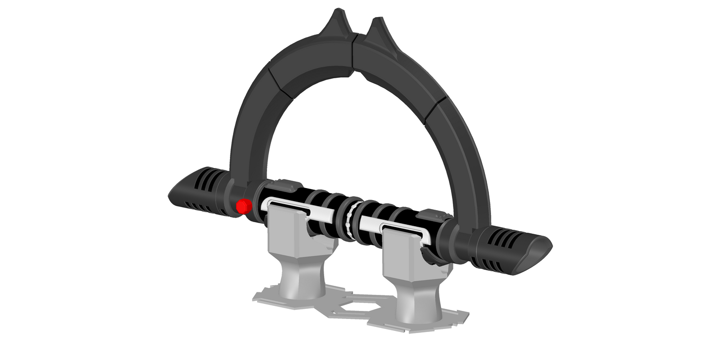 Reva Lightsaber Ahsoka | Reva Inquisitor Lightsaber Folding Action & Duel Wield Functions | Plinth, Wall Mount and Belt Mount | By CC3D