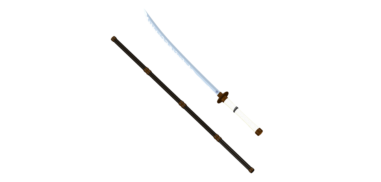 Mizu Katana Cosplay Prop. | Scabbard Option | Blue Eyed Samurai Cosplay | Modular Design | By Collins Creations 3D