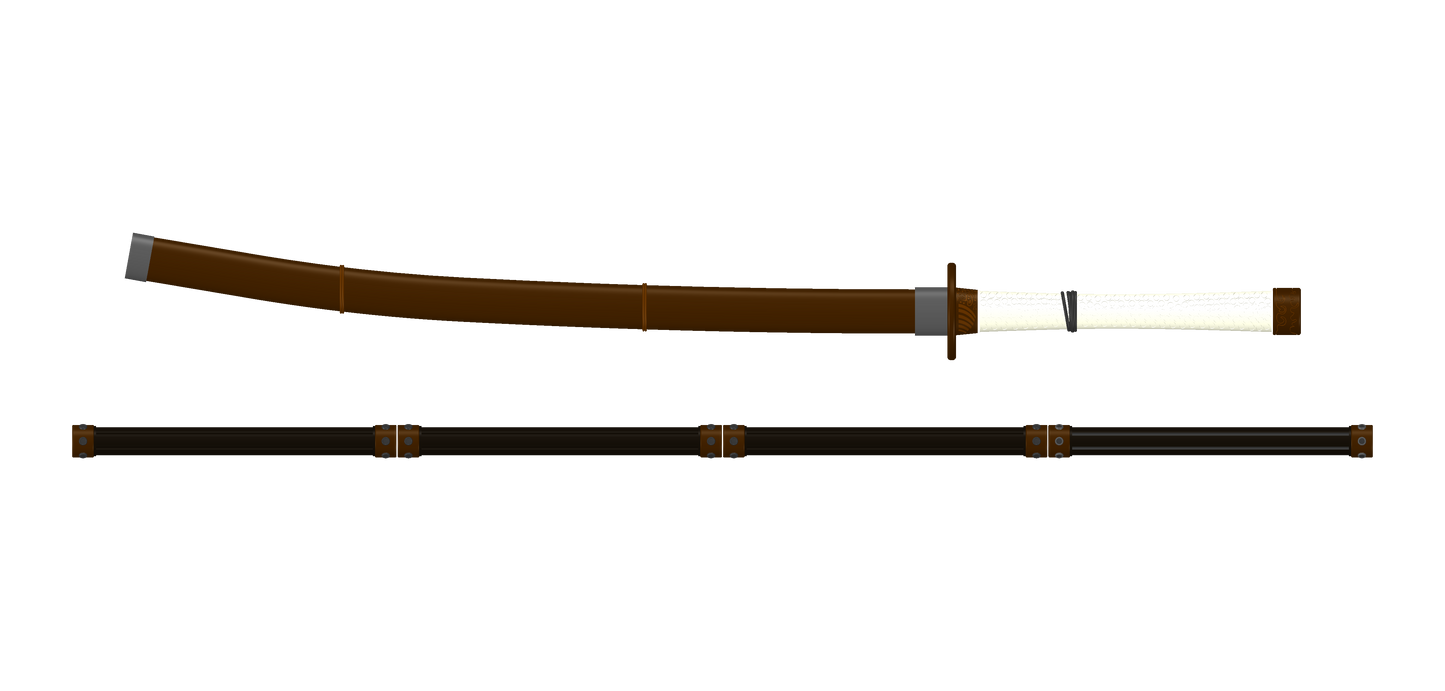 Mizu Katana Cosplay Prop. | Scabbard Option | Blue Eyed Samurai Cosplay | Modular Design | By Collins Creations 3D