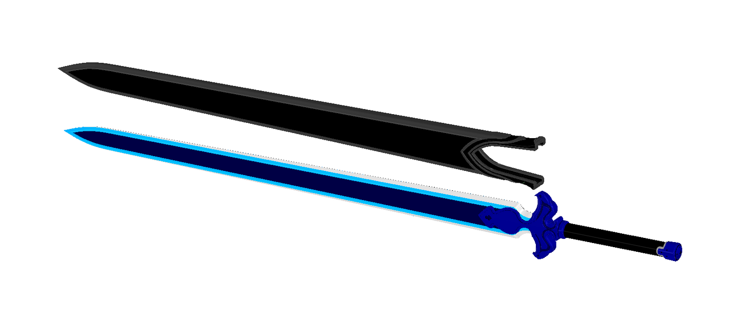 Night Sky SAO Sword | Eugeo/Kirito Sword | Sword Art Online | Matching Scabbard, Display Plinth Available | By CC3D (Copy)