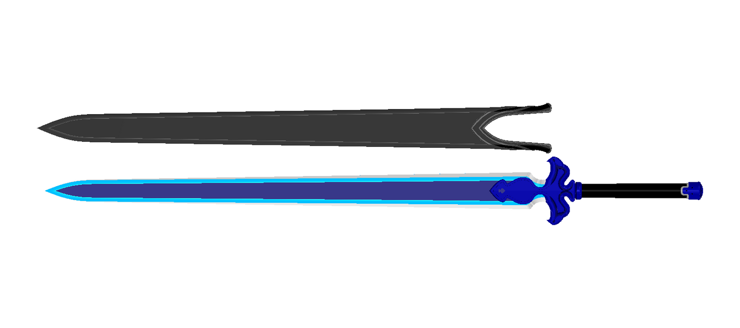 Night Sky SAO Sword | Eugeo/Kirito Sword | Sword Art Online | Matching Scabbard, Display Plinth Available | By CC3D (Copy)