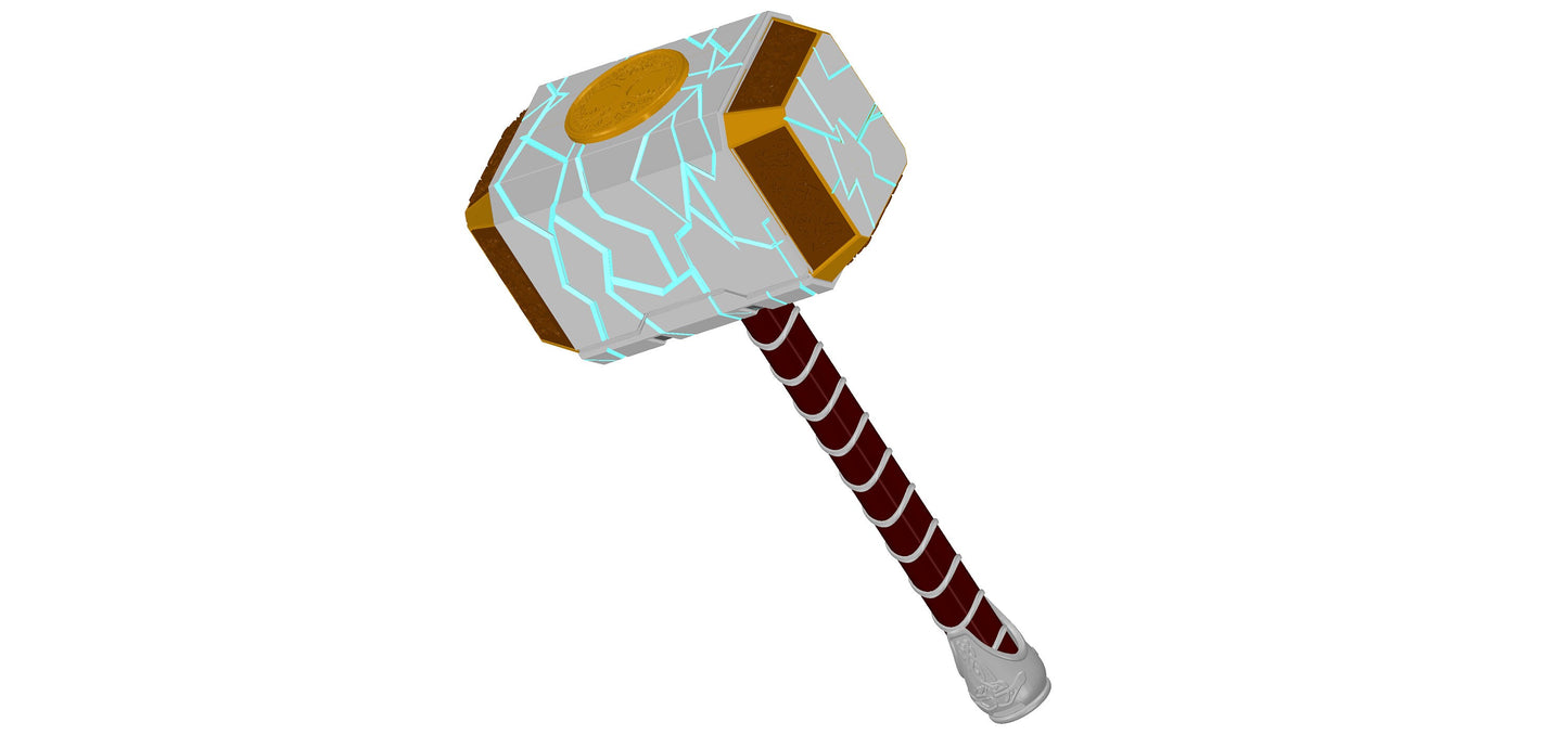 Custom Build YOUR Mjolnir Thor Hammer | Thor Love and Thunder Reforged Mjolnir | Wall Mount Option Available | By Collins Creations 3D