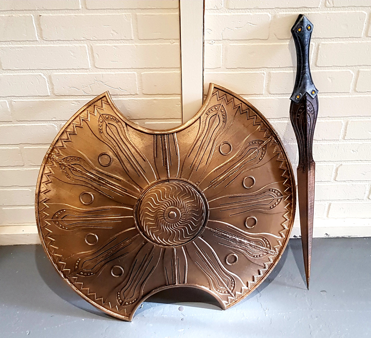 Achilles Shield | Greek Aspis Shield | Personalisation Option | Wall Mount Option Available | By CC3D