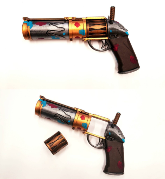 Jinx Zapper Pistol Prop | Thematic Display Plinth Available | Arcane Cosplay | By Collins Creations 3D