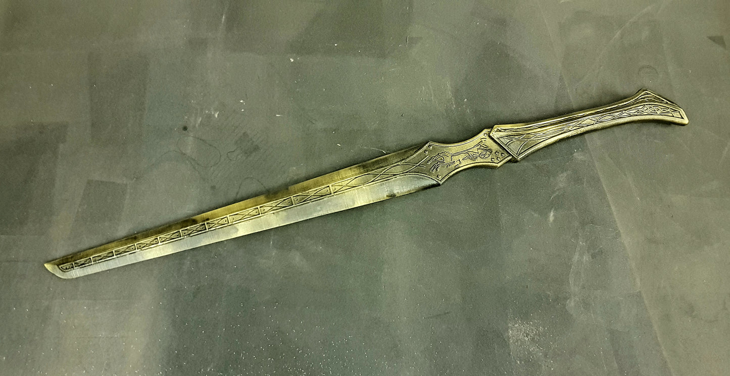 Perseus Sword | Wrath of the Titans Prop | Greek Replica With Matching Thematic Plinth | By Collins Creations 3D