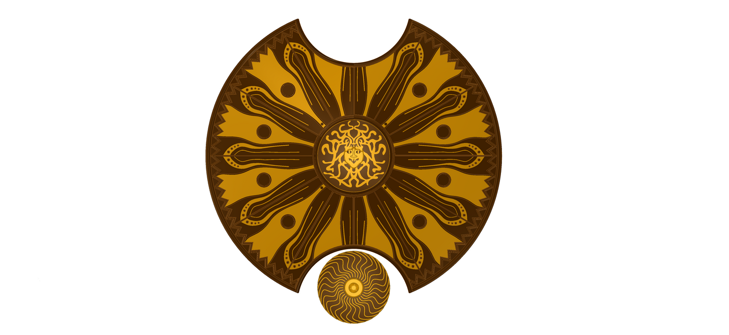Achilles Shield | Greek Aspis Shield | Personalisation Option | Wall Mount Option Available | By CC3D