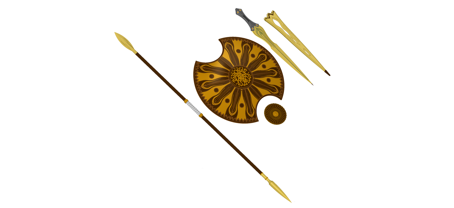 Achilles Shield | Greek Aspis Shield | Personalisation Option | Wall Mount Option Available | By CC3D