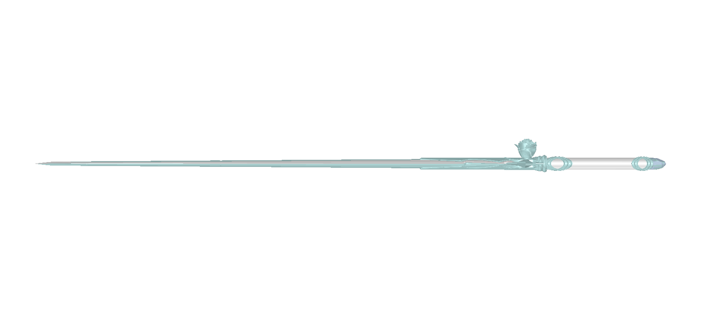 Blue/Red Rose SAO Sword | Eugeo/Kirito Sword | Sword Art Online | Matching Scabbard, Display Plinth Available | By CC3D