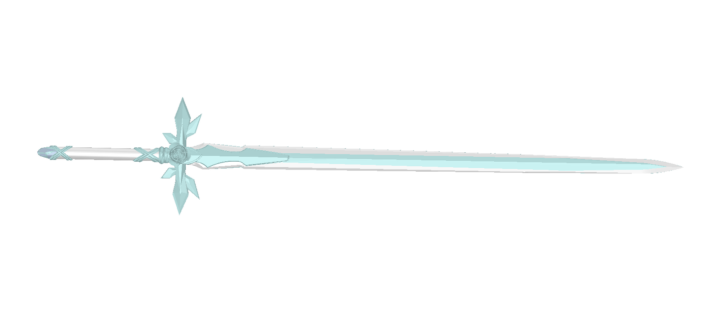 Blue/Red Rose SAO Sword | Eugeo/Kirito Sword | Sword Art Online | Matching Scabbard, Display Plinth Available | By CC3D