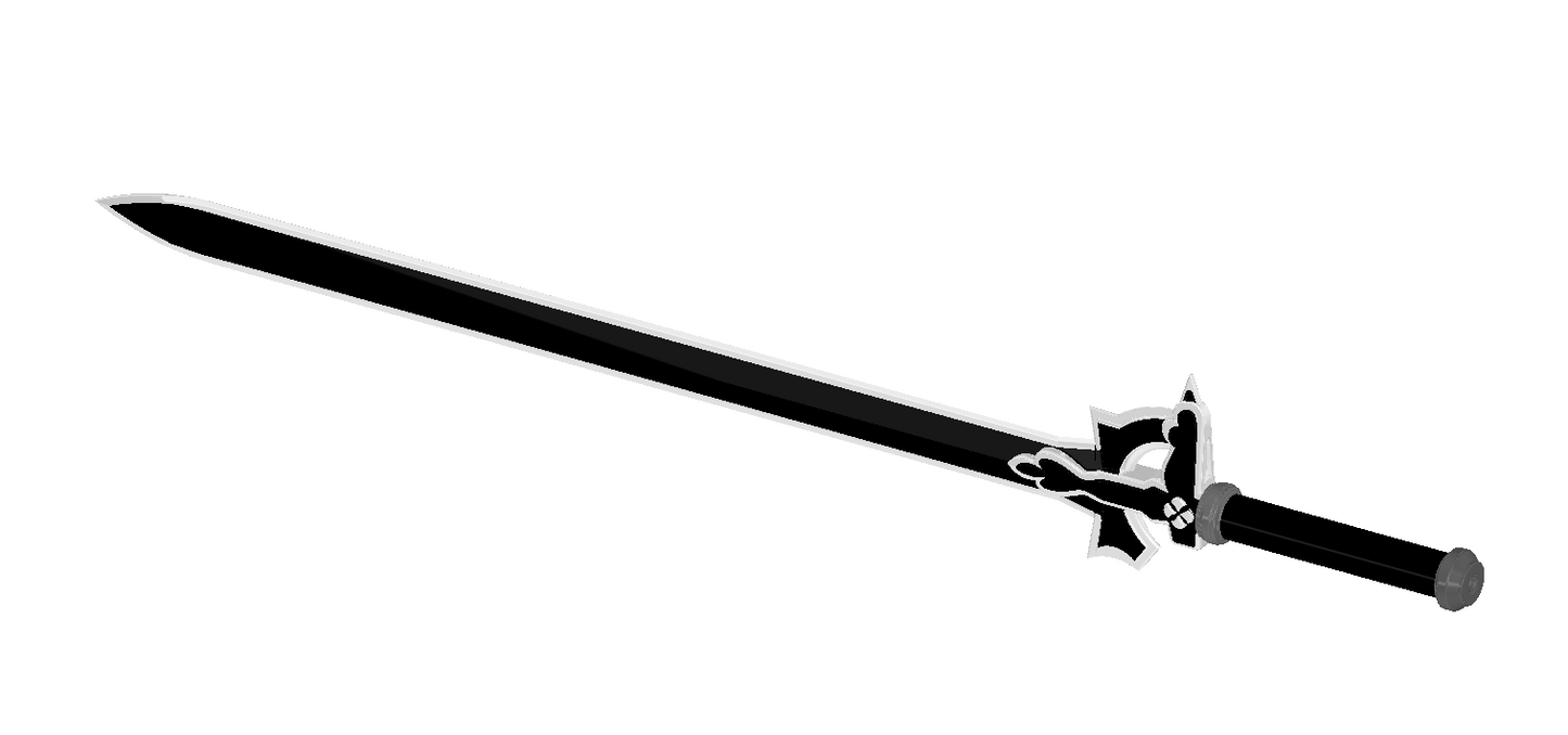 Elucidator SAO Sword | Eugeo/Kirito Sword | Sword Art Online | Matching Scabbard, Display Plinth Available | By CC3D