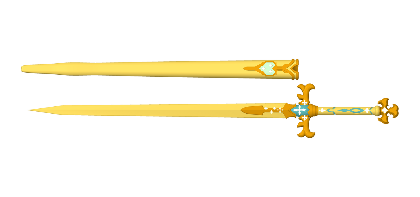 Alice's Fragrant Olive SAO Sword | Sword Art Online Alicization | Matching Scabbard, Display Plinth Available | By CC3D