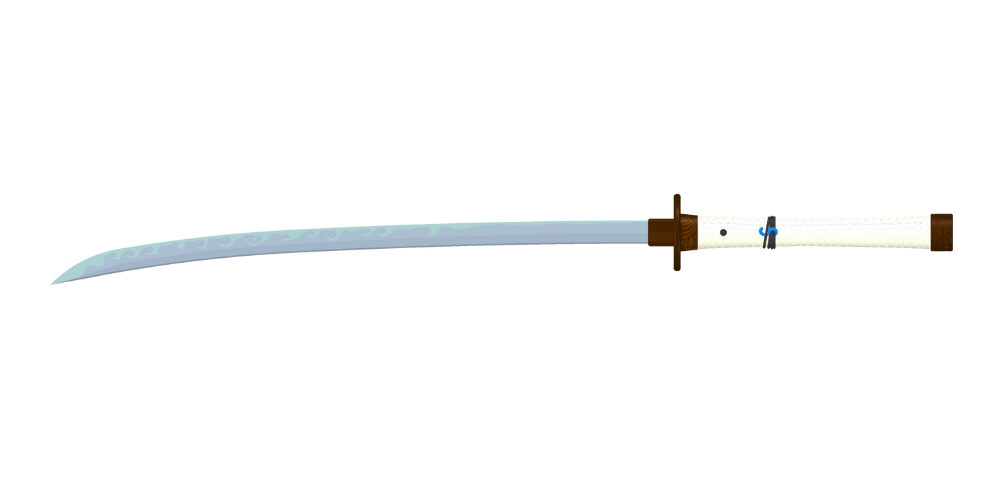 Mizu Katana Cosplay Prop. | Scabbard Option | Blue Eyed Samurai Cosplay | Modular Design | By Collins Creations 3D