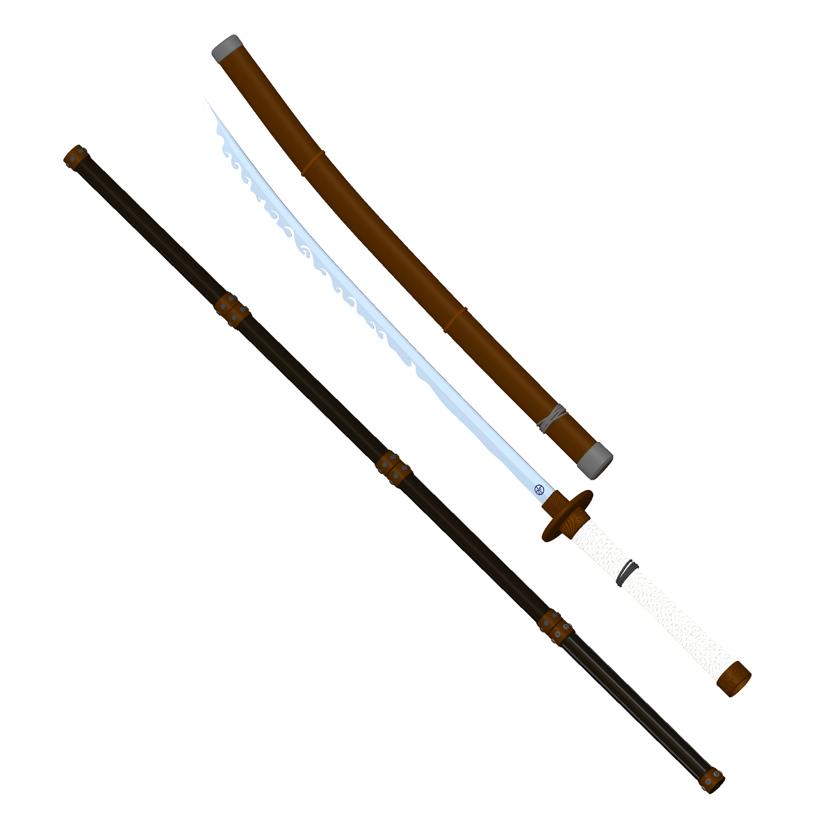 Samurai Props Mizu Katana Cosplay Prop. | Scabbard Option | Blue Eyed Samurai Cospla ...