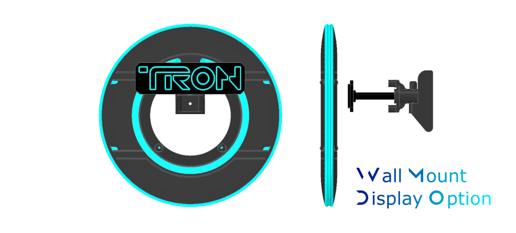 Tron Legacy Identity Disc / Tron Light Disk | Various Colour Options | Optional Themed Display Plinth & Wall Mount | By Collins Creations 3D