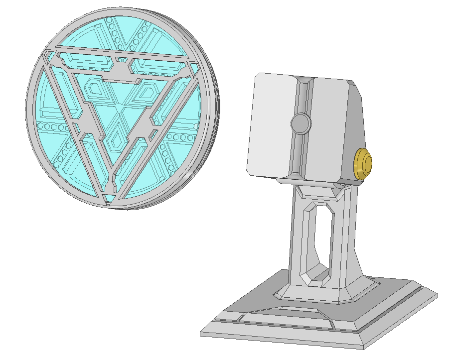 Mark 42 / Mk 42 Arc Reactor Ironman | Ironman 3 | Endgame | Avengers | Illumination and Wearable | Optional Display Plinth | By CC3D