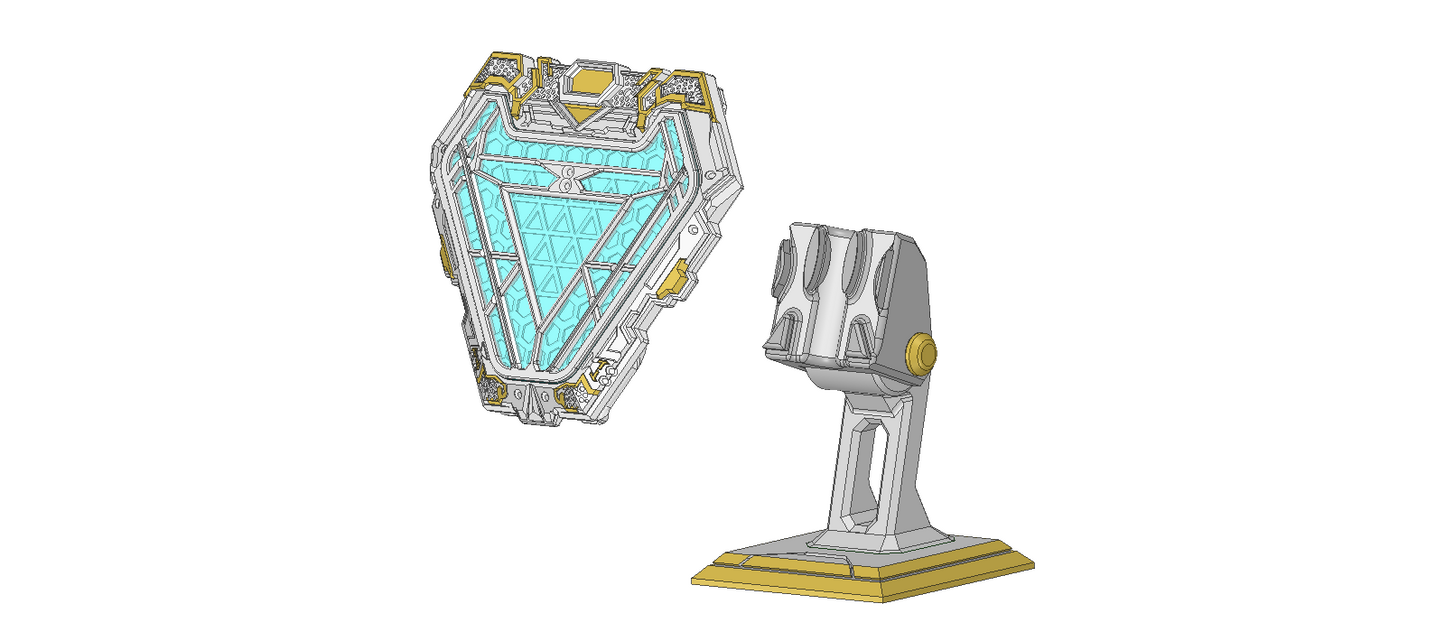Mark 50 / Mk 50 Arc Reactor Ironman | Infinity War | Endgame | Avengers | Light-up Function and Wearable | Optional Display Plinth | By CC3D