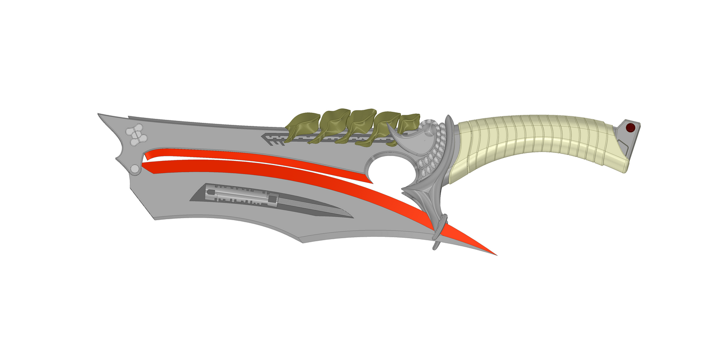 Predator Folding Blade Sword Prop | Predator Badlands Cosplay | By Collins Creations 3D