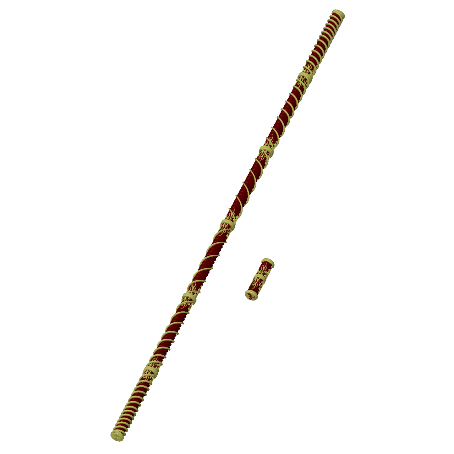 Phoenix Styled quarterstaff | Fire Themed Staff | The Dragon Prince Inspired | By Collins Creations 3D