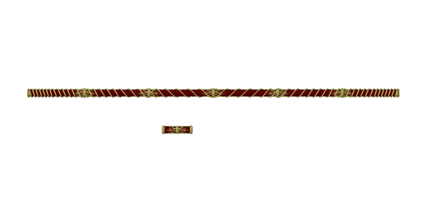 Phoenix Styled quarterstaff | Fire Themed Staff | The Dragon Prince Inspired | By Collins Creations 3D