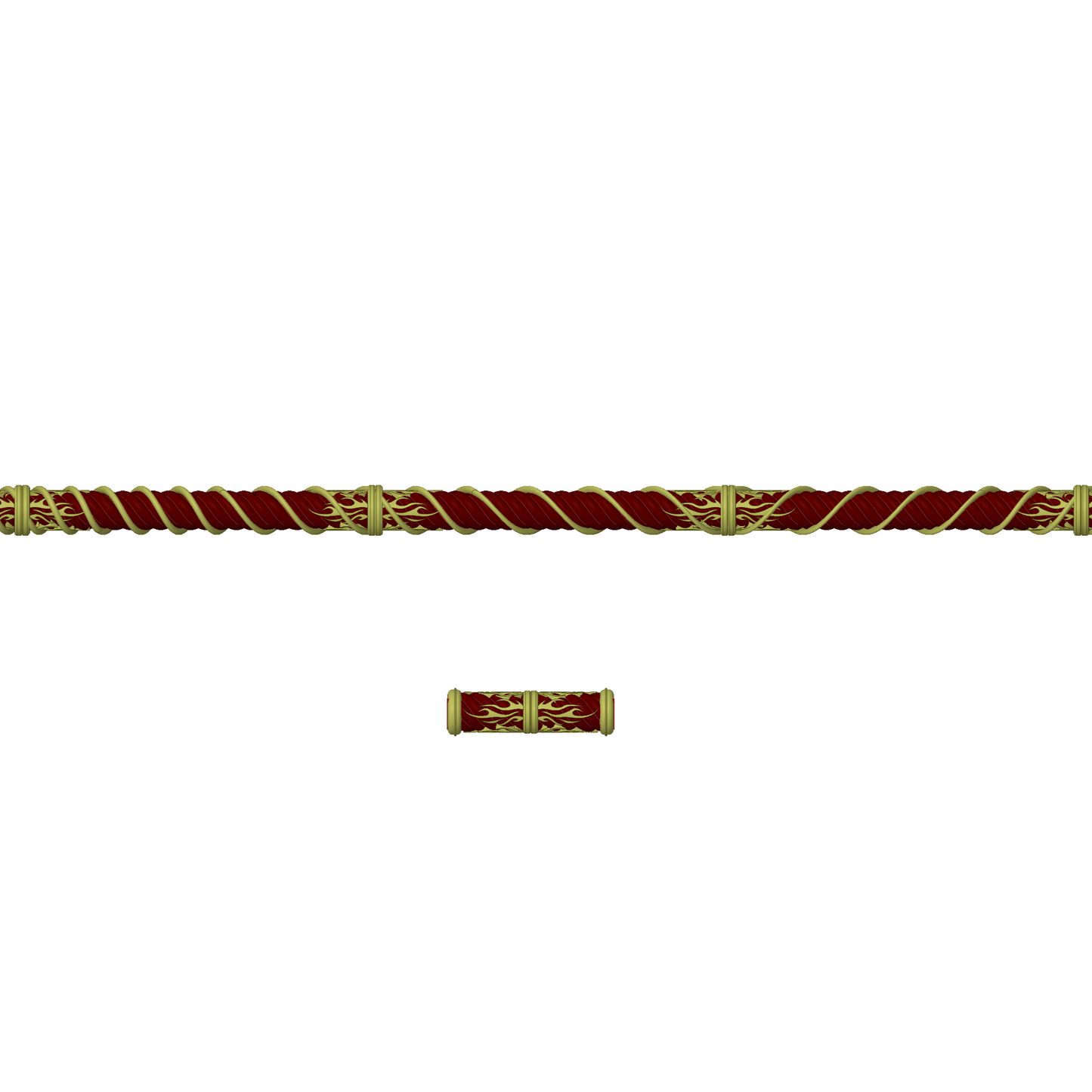 Phoenix Styled quarterstaff | Fire Themed Staff | The Dragon Prince Inspired | By Collins Creations 3D