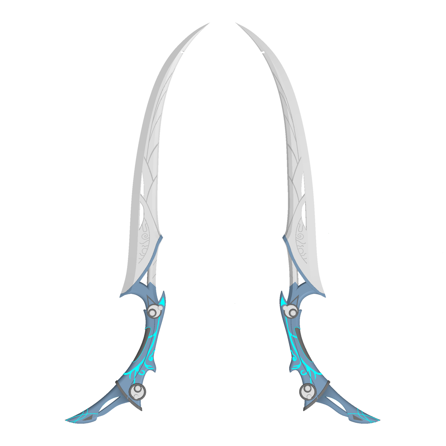 Runaan Dual Sword and Long Bow Set | The Dragon Prince Mysteries of Aaravos Prop | By Collins Creations 3D