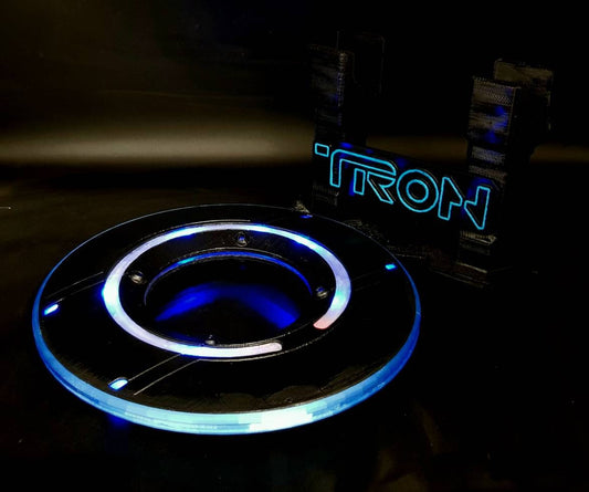 Tron Legacy Identity Disc / Tron Light Disk | Various Colour Options | Optional Themed Display Plinth & Wall Mount | By Collins Creations 3D